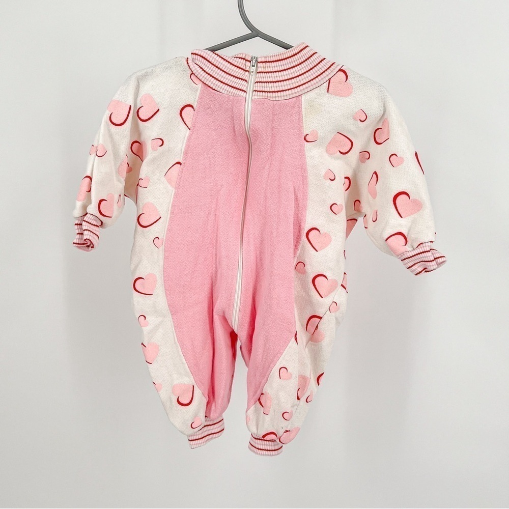 Vintage Pink Pajamas with Hearts